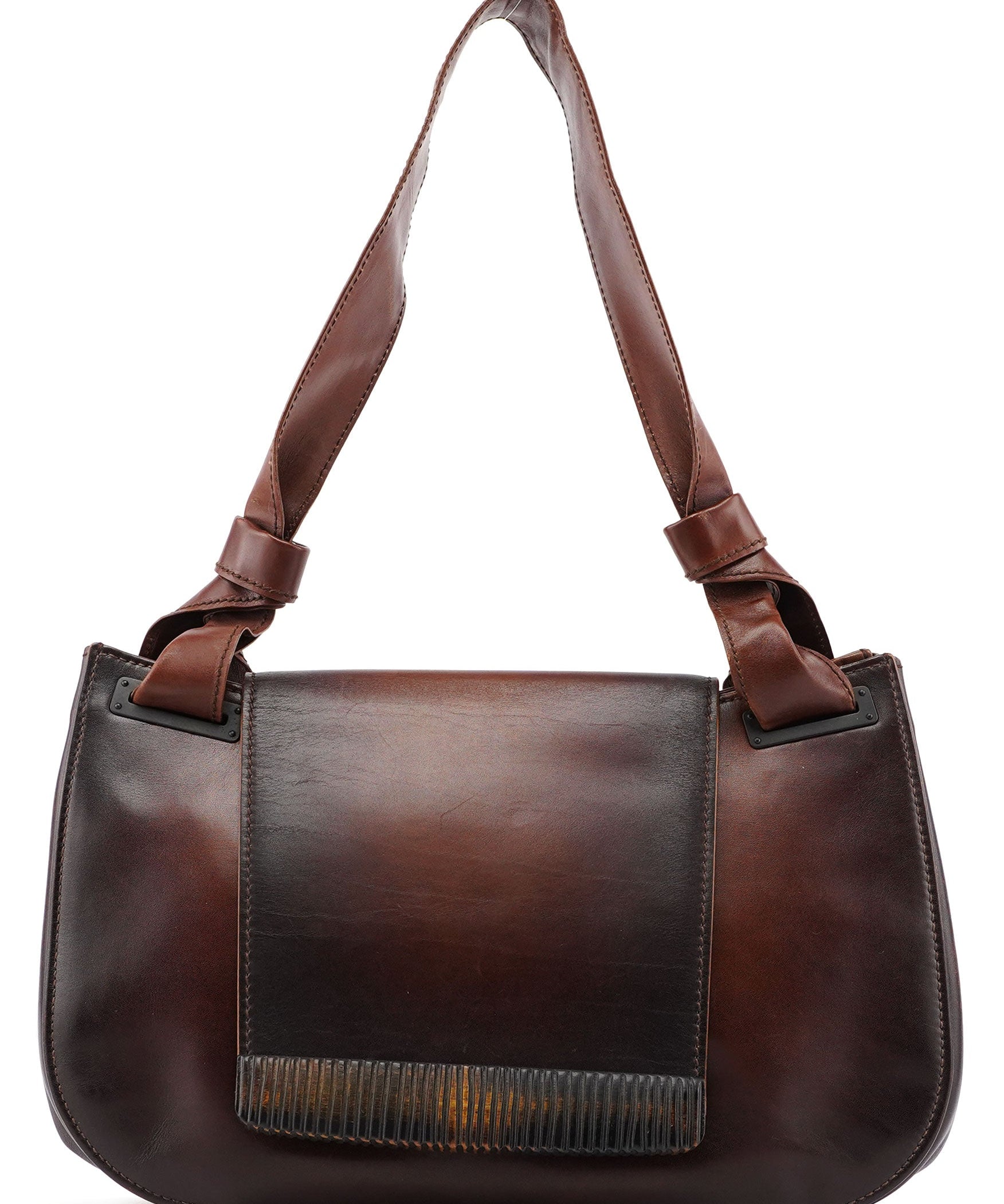 Gucci 2002 Calfskin Wood Shoulder Bag