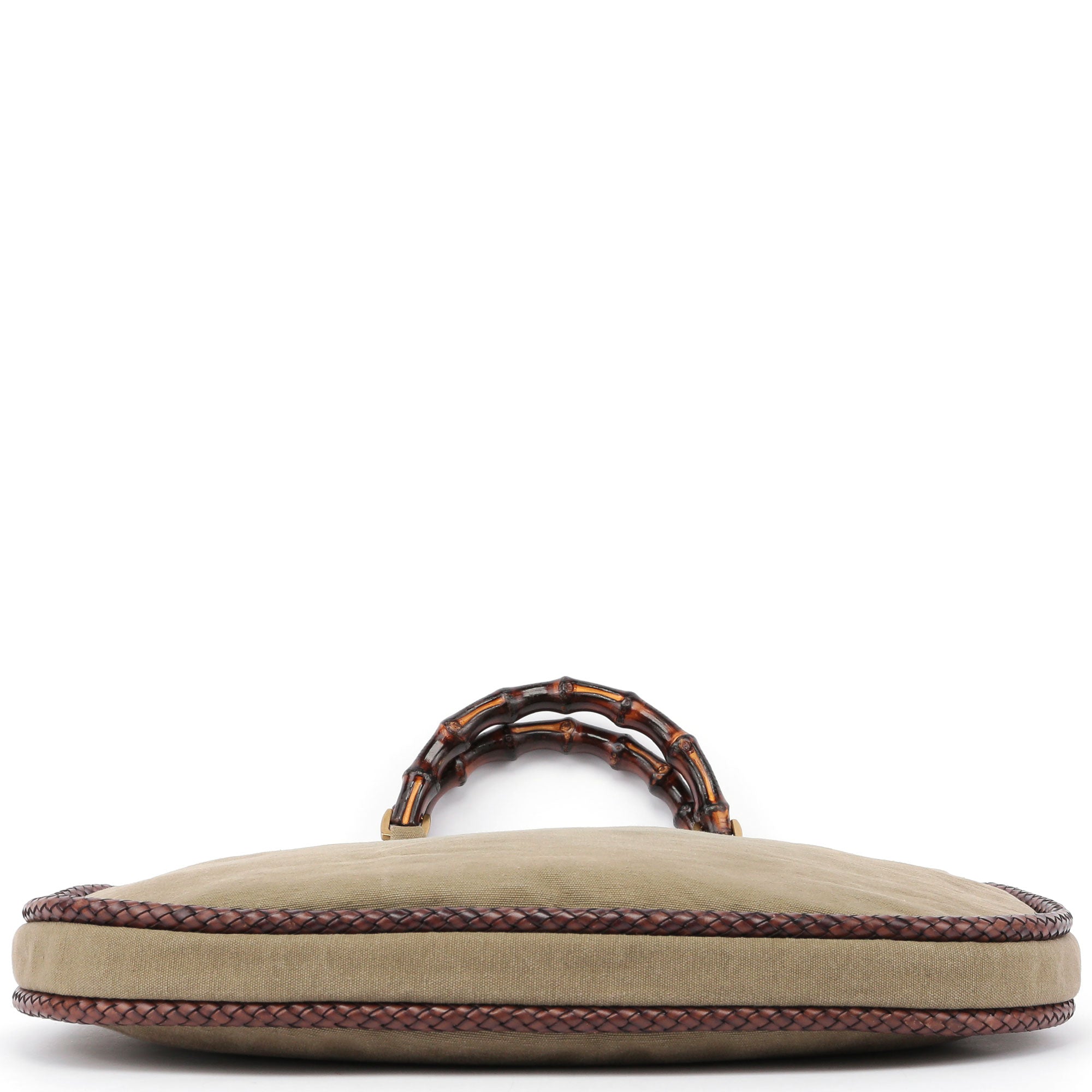 Gucci 2003 Sac Bamboo en toile beige