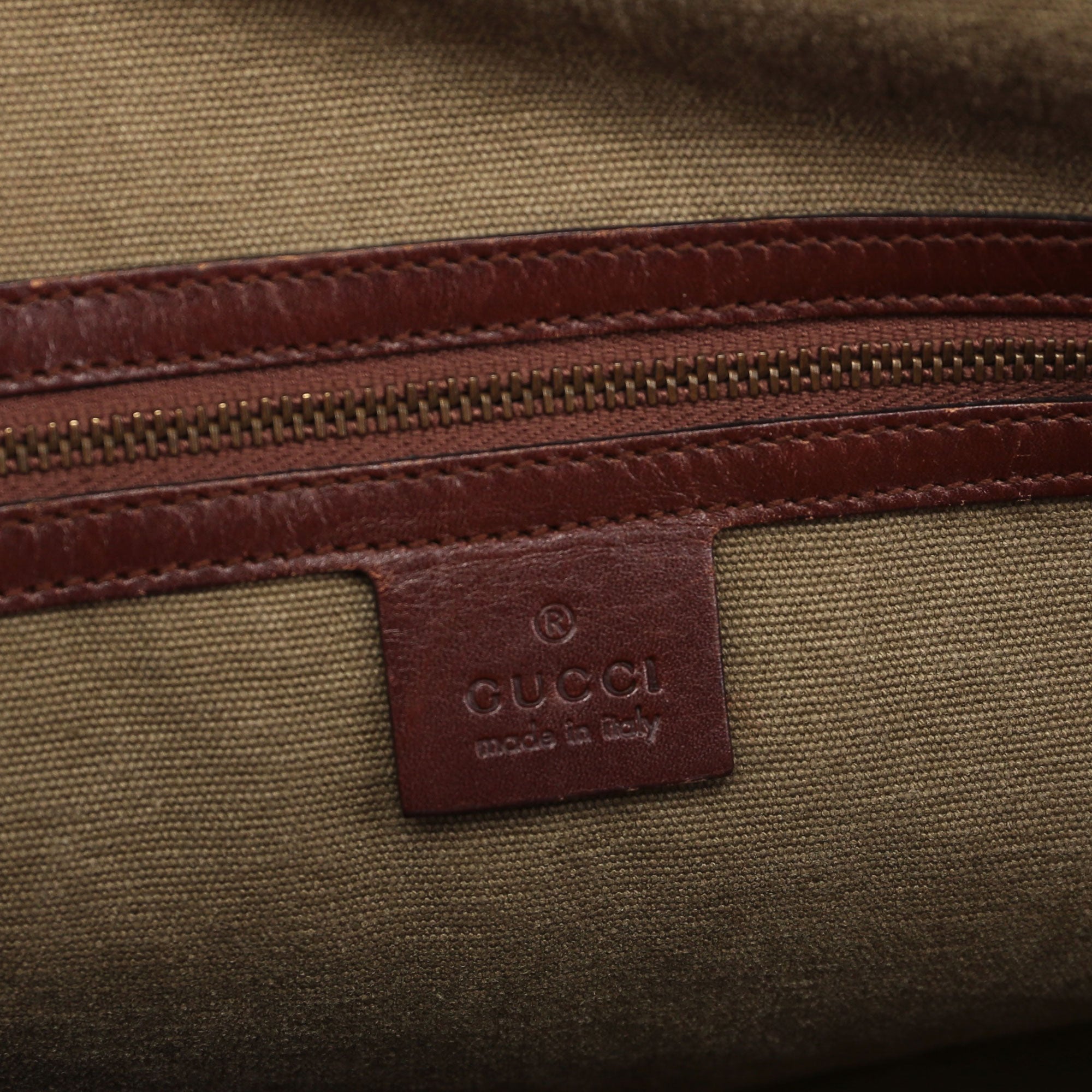 Gucci 2003 Sac Bamboo en toile beige