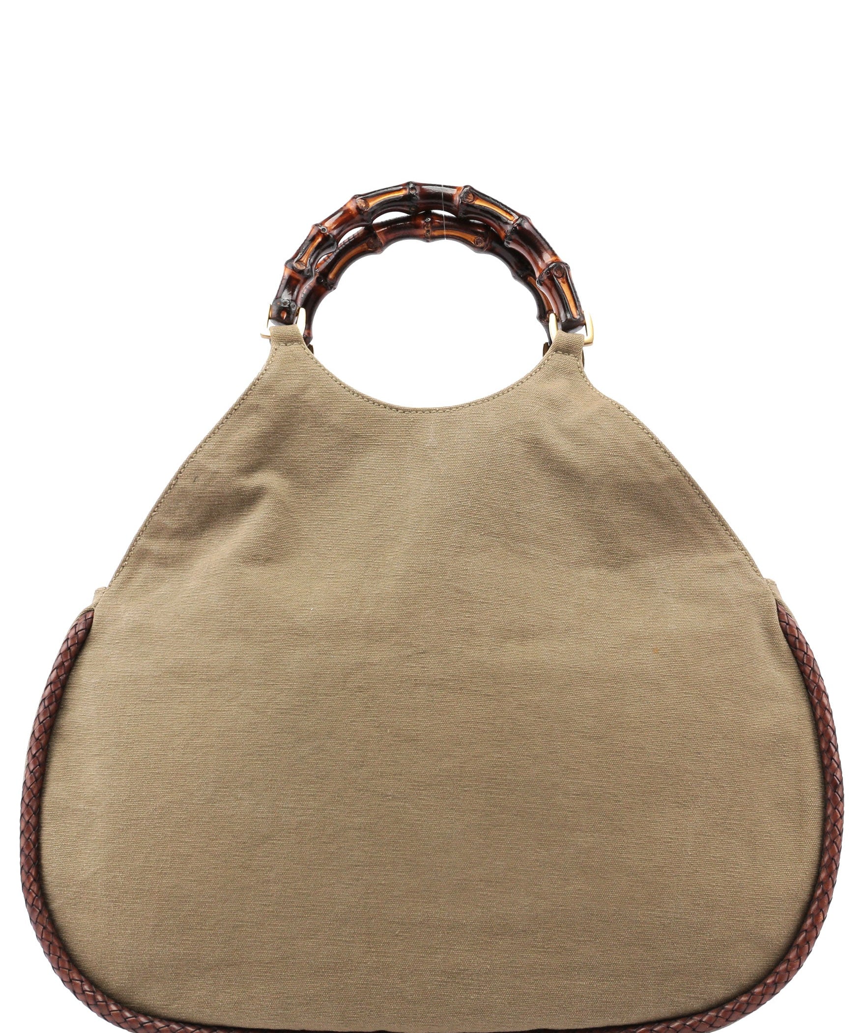Gucci 2003 Beige Canvas Bamboo Bag