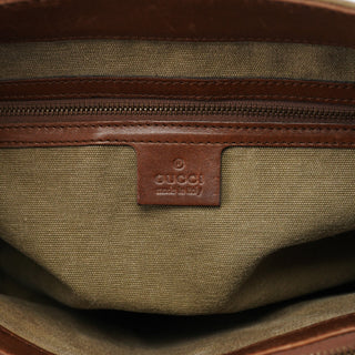 Gucci 2003 Beige Canvas Bamboo Tote Bag