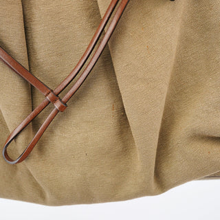 Gucci 2003 Beige Canvas Bamboo Tote Bag