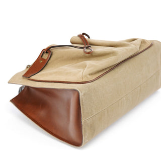 Gucci 2003 Beige Canvas Bamboo Tote Bag