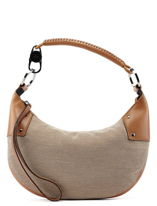 Gucci 2003 Beige Canvas Round Hobo Shoulder Bag