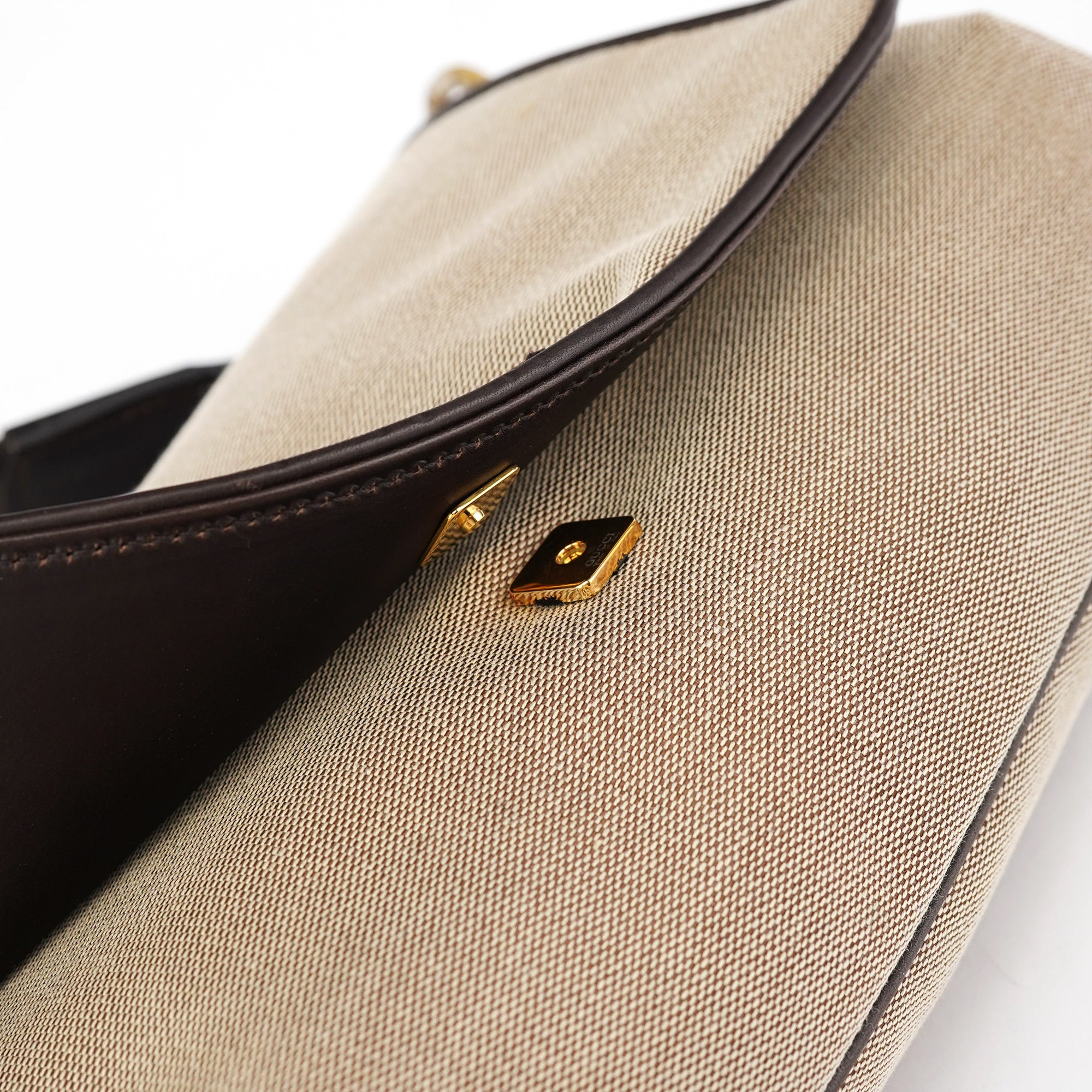 Gucci 2003 Beige Canvas Shoulder Bag