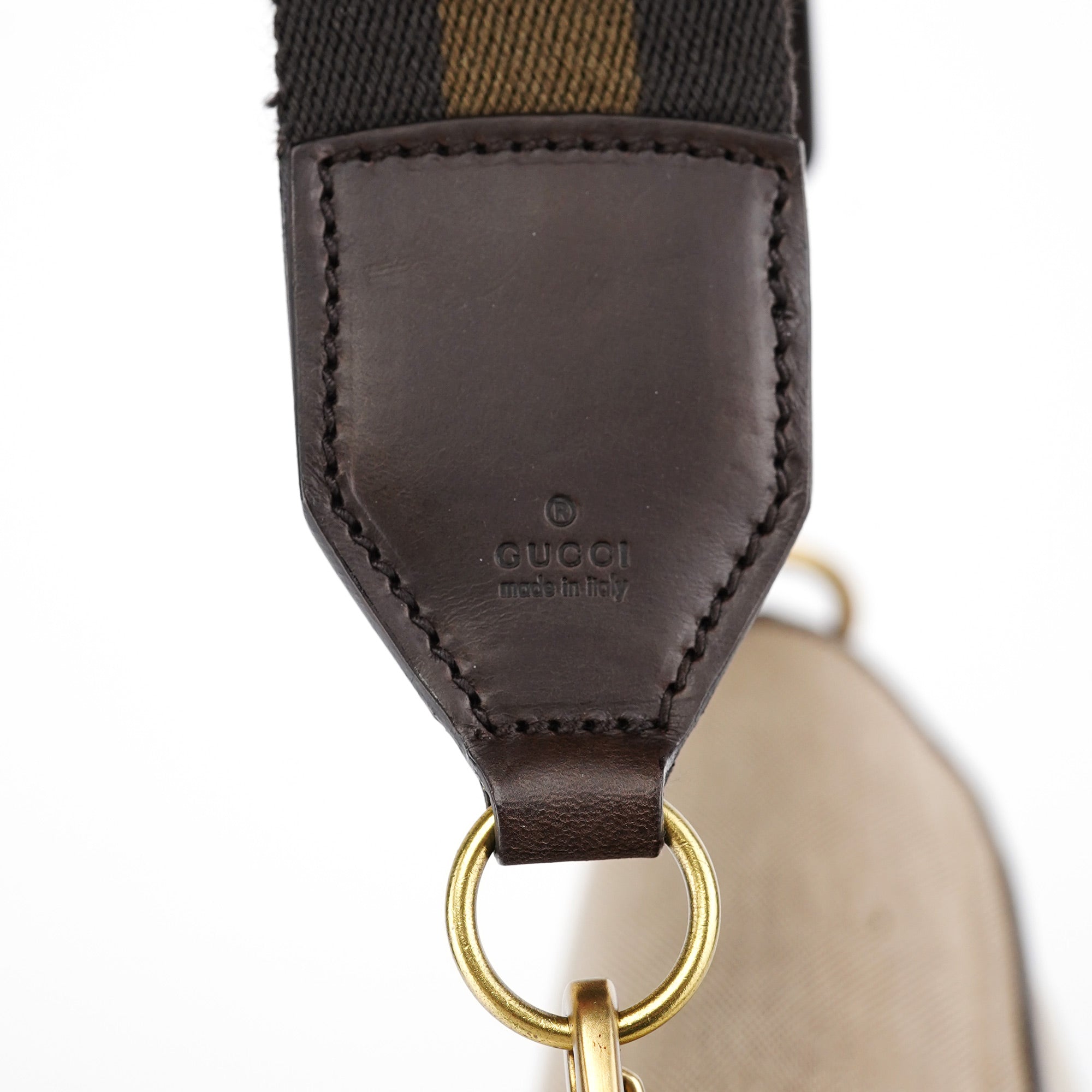 Gucci 2003 Beige Canvas Shoulder Bag