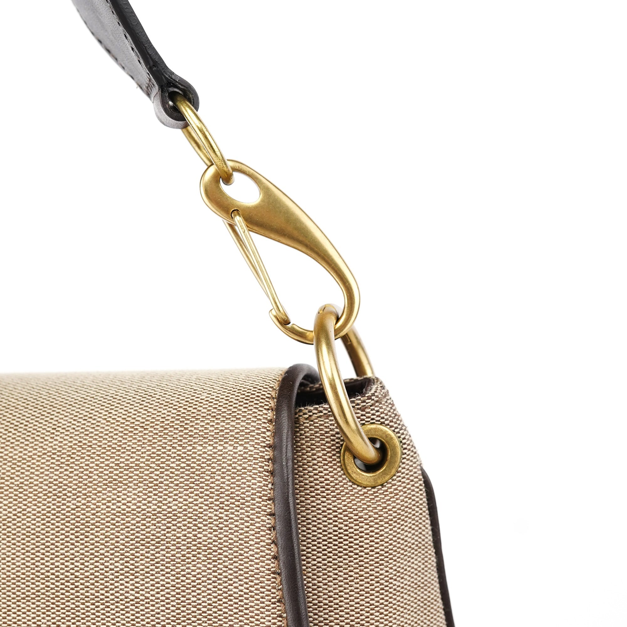 Gucci 2003 Beige Canvas Shoulder Bag