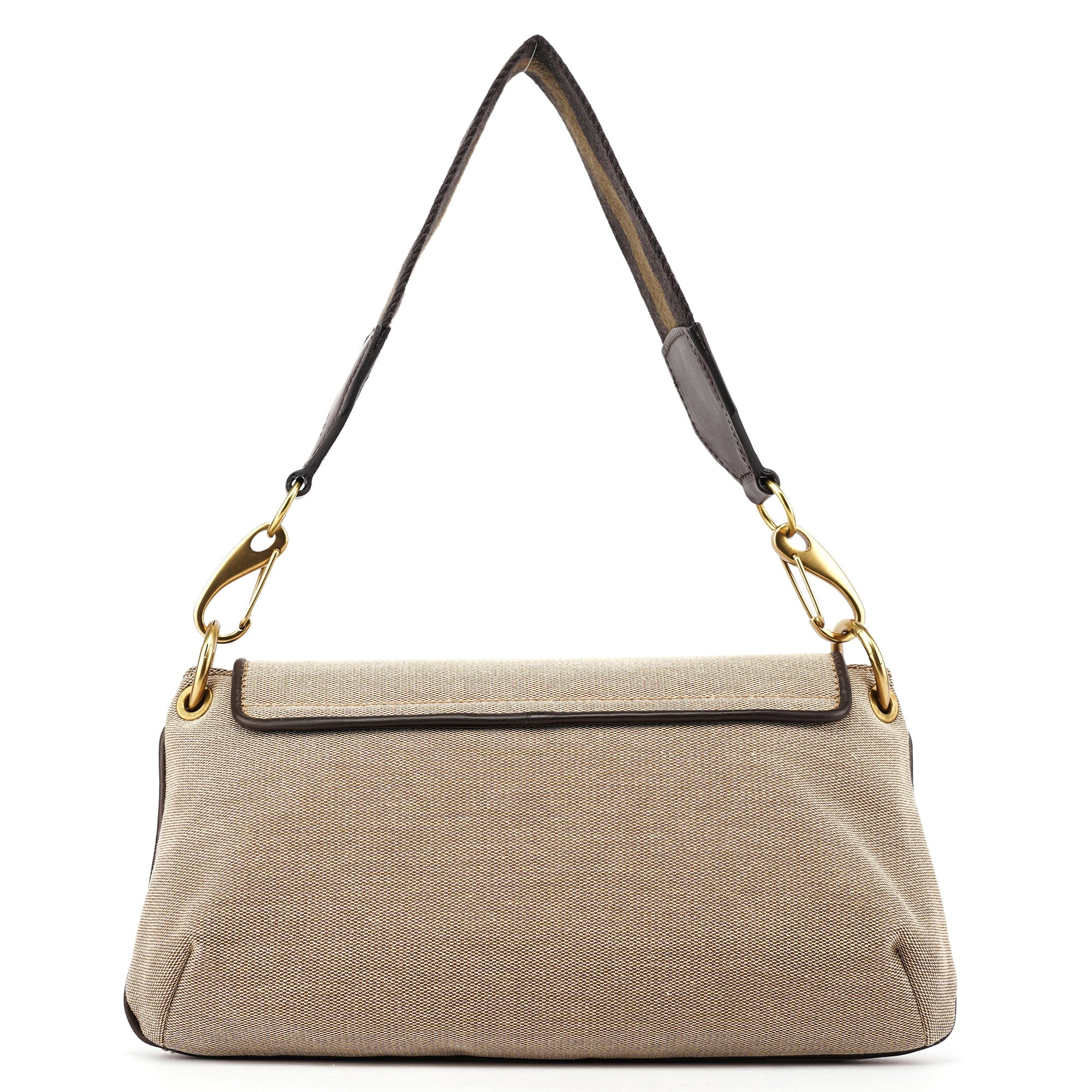 Gucci 2003 Beige Canvas Shoulder Bag