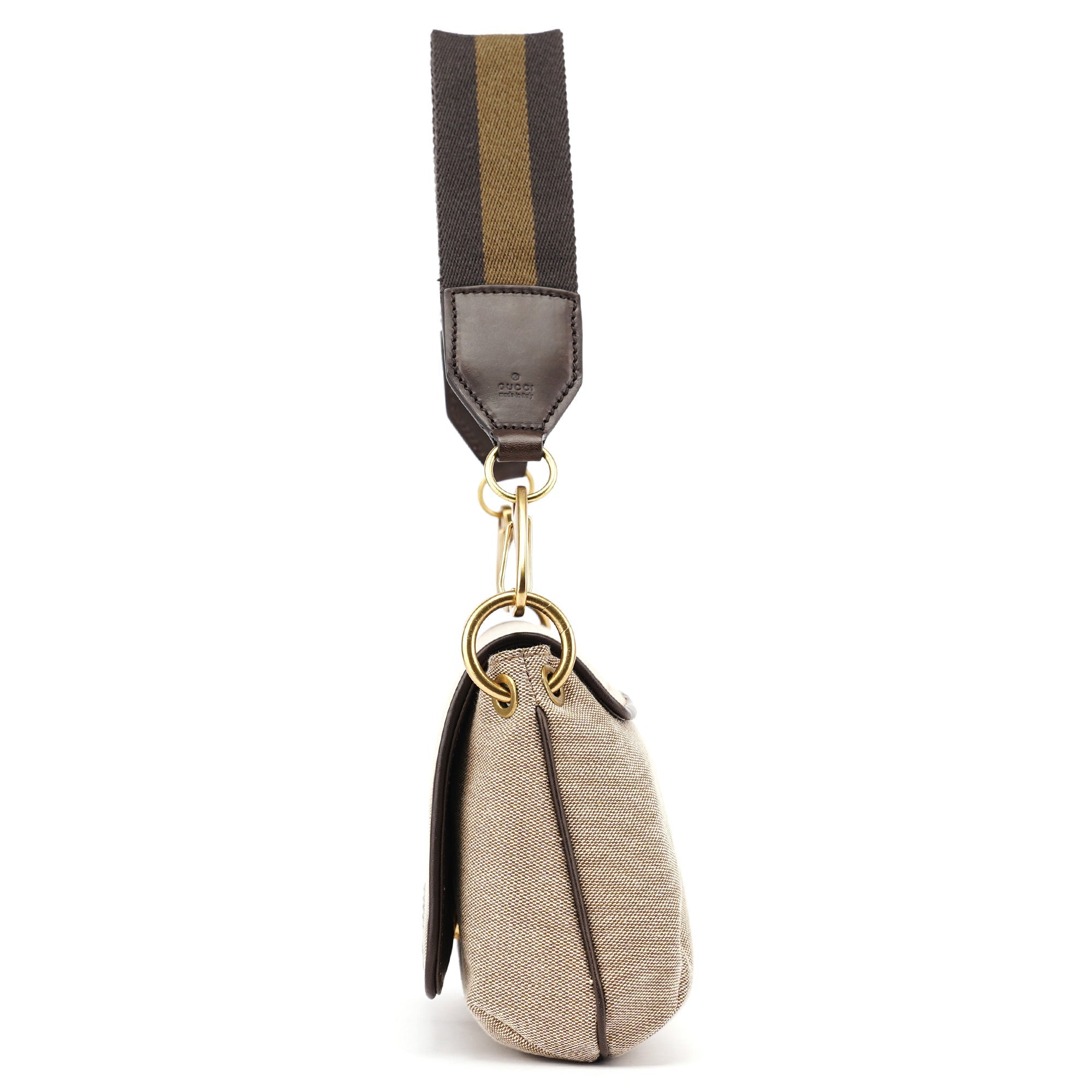 Gucci 2003 Beige Canvas Shoulder Bag