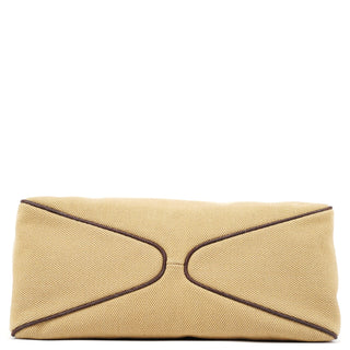 Gucci 2003 Beige Canvas Wood Handle Shoulder Bag