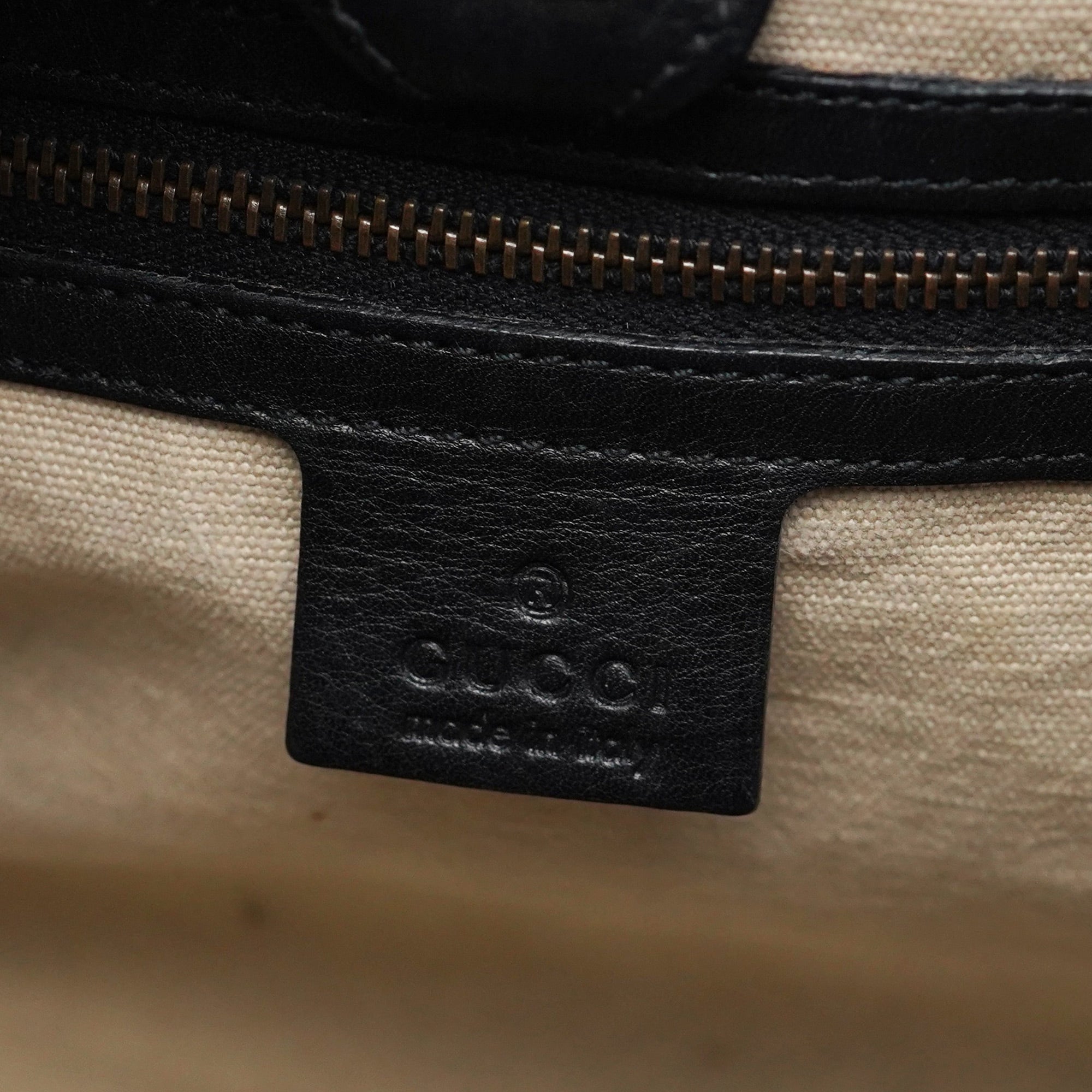 Gucci 2003 Black Calfskin Bamboo Shoulder Bag