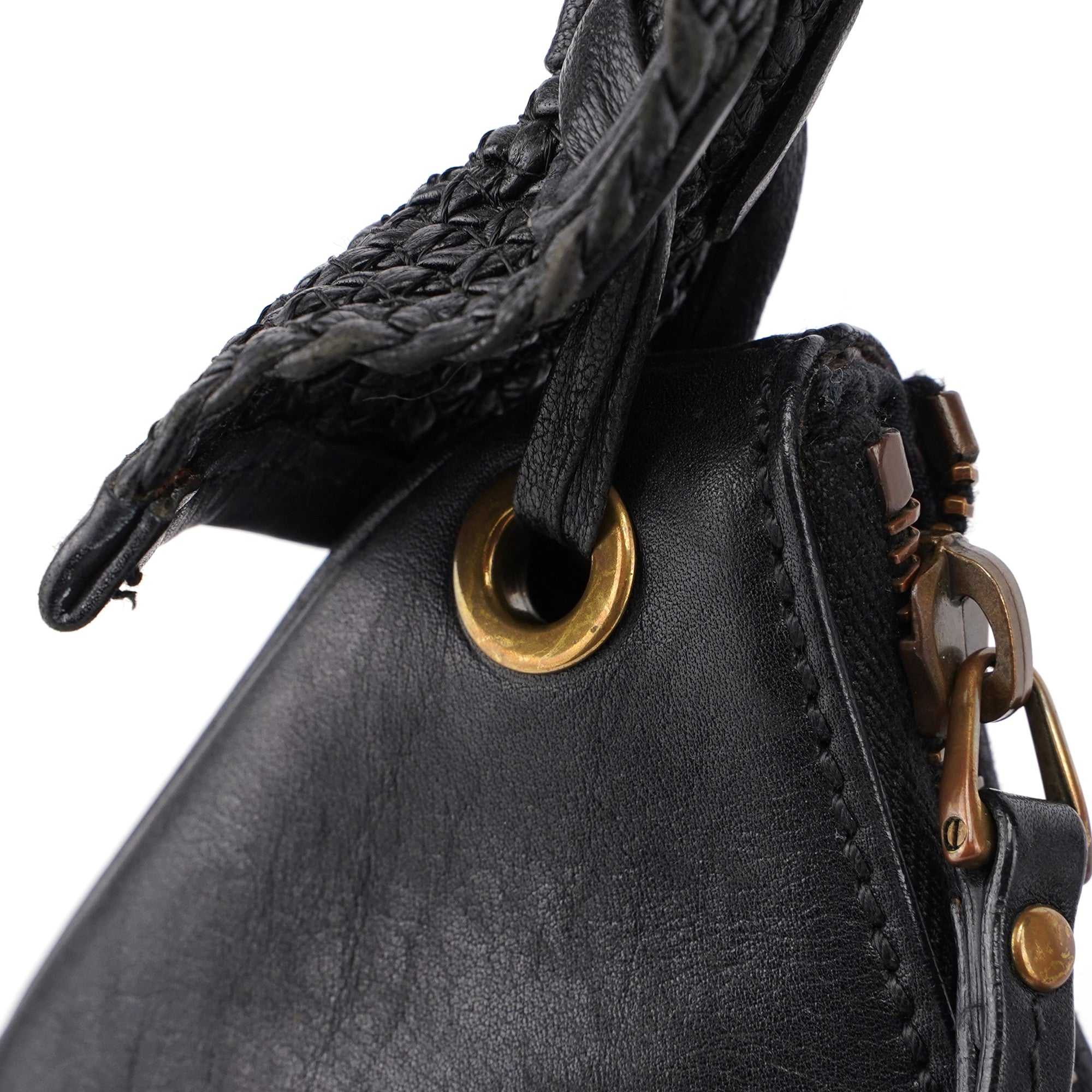 Gucci 2003 Black Calfskin Hobo Shoulder Bag