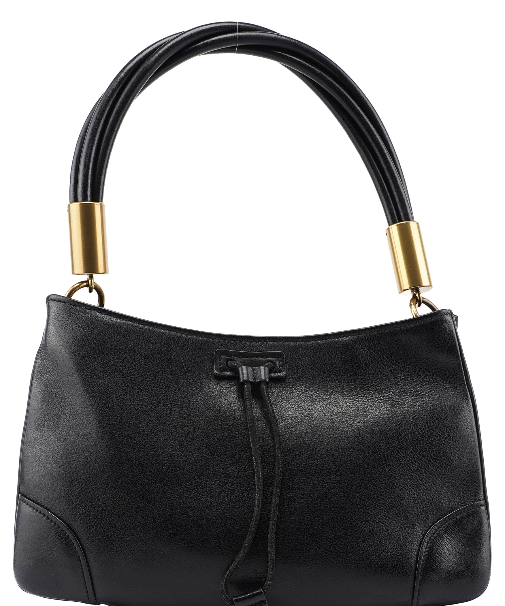 Gucci 2003 Black Calfskin Knot Shoulder Bag