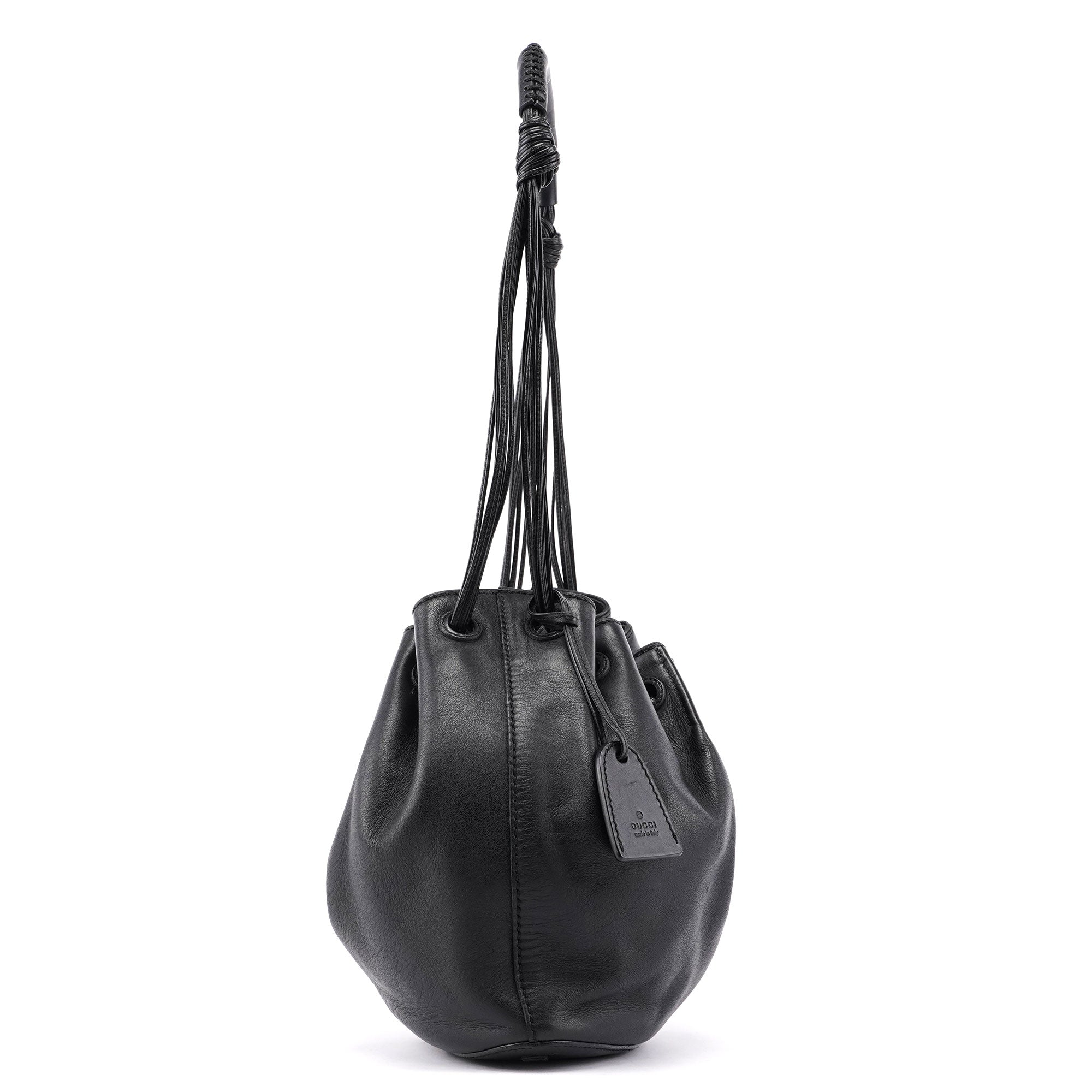 Gucci 2003 Sac porté épaule en cuir de veau noir