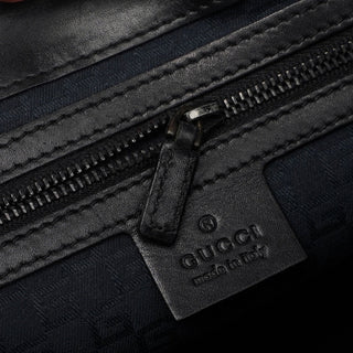 Gucci 2003 Black Calfskin Wood Flap Shoulder Bag