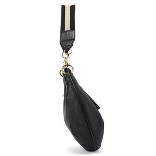 Gucci 2003 Black Canvas Hobo Shoulder Bag