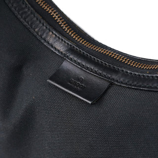 Gucci 2003 Black Canvas Hobo Shoulder Bag