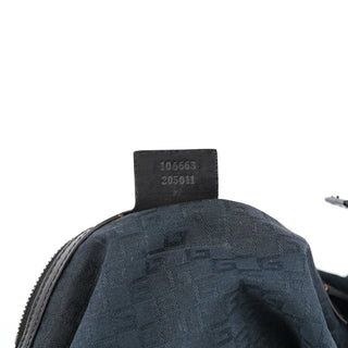 Gucci 2003 Black Canvas Round Shoulder Bag