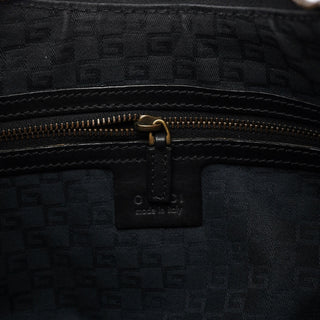 Gucci 2003 Black Canvas Round Shoulder Bag