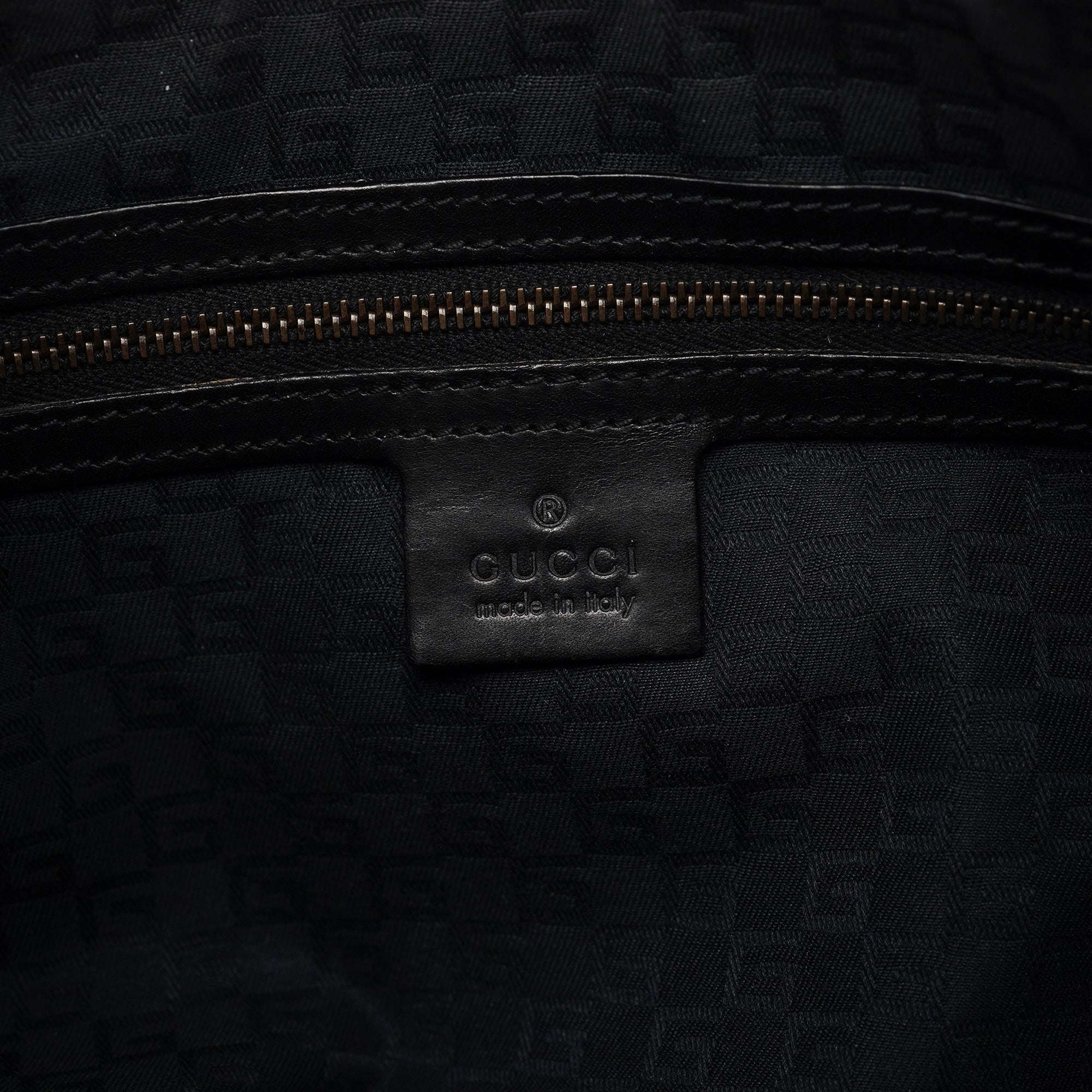 Gucci 2003 Black Canvas Round Shoulder Bag