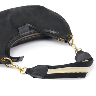 Gucci 2003 Black Canvas Round Shoulder Bag