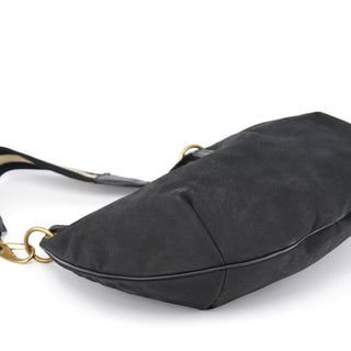 Gucci 2003 Black Canvas Round Shoulder Bag