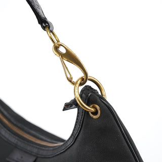 Gucci 2003 Black Canvas Round Shoulder Bag