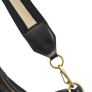 Gucci 2003 Black Canvas Round Shoulder Bag