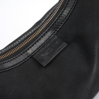 Gucci 2003 Black Canvas Round Shoulder Bag