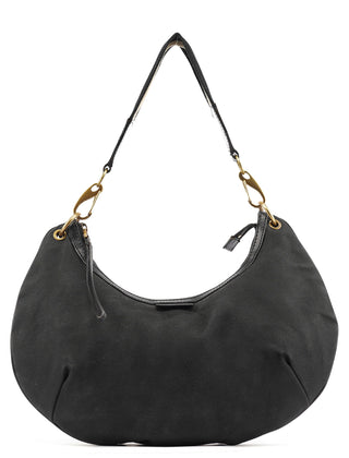 Gucci 2003 Black Canvas Round Shoulder Bag