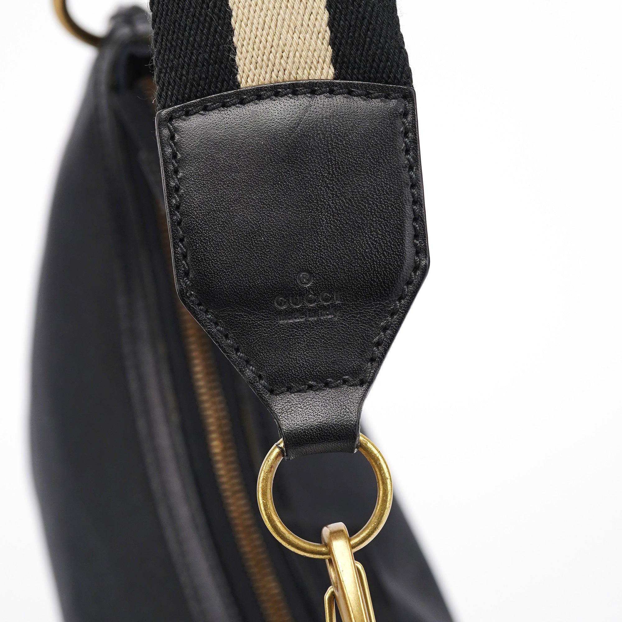 Gucci 2003 Black Canvas Shoulder Bag