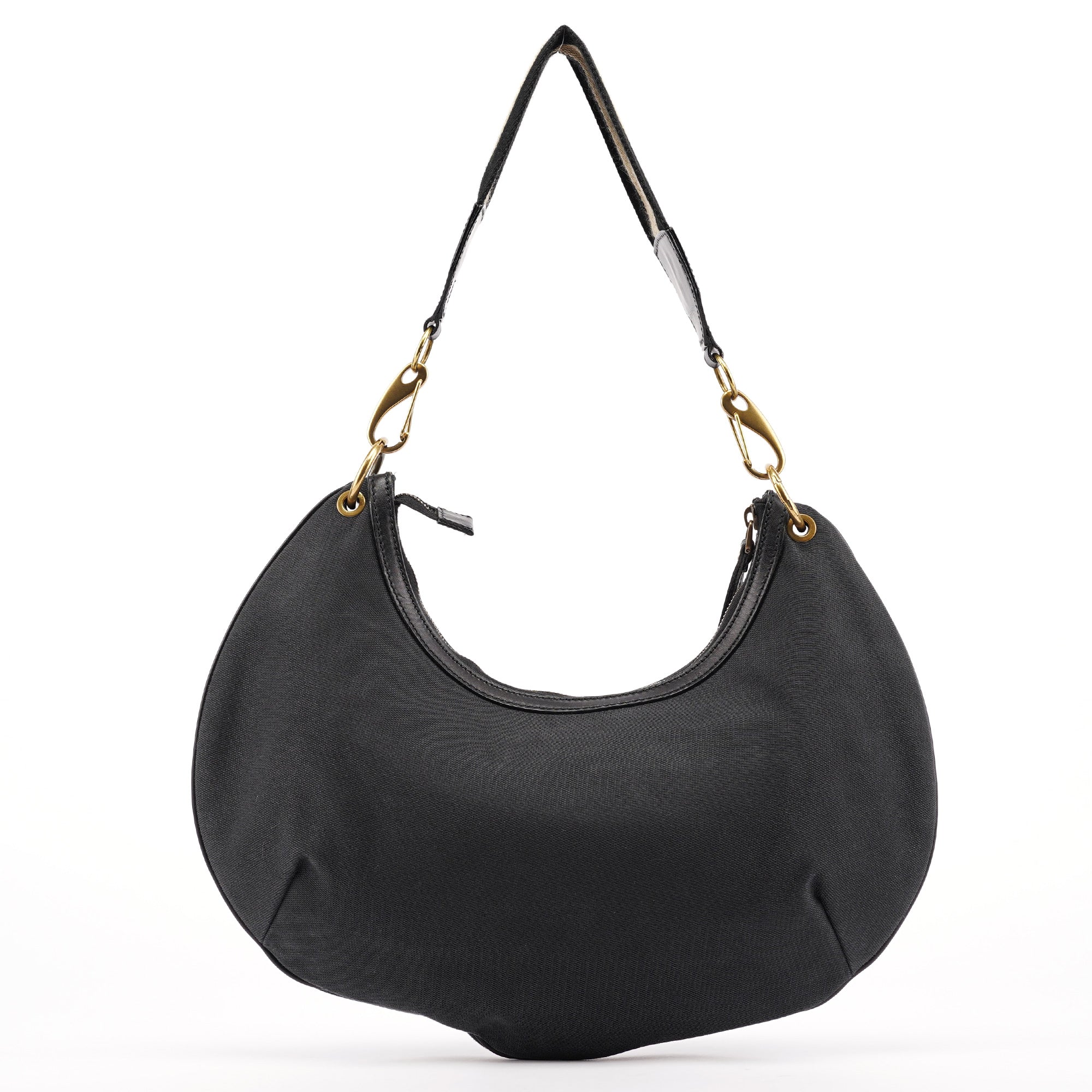 Gucci 2003 Black Canvas Shoulder Bag