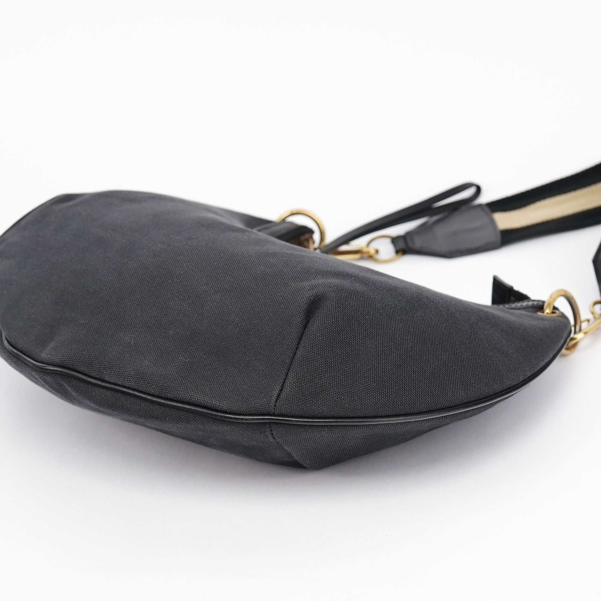 Gucci 2003 Black Canvas Shoulder Bag