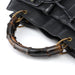 Gucci 2003 Black Leather Bamboo Top Handle Bag