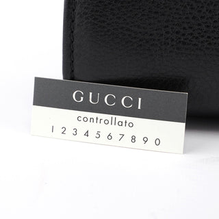 Gucci 2003 Black Leather Bamboo Top Handle Bag