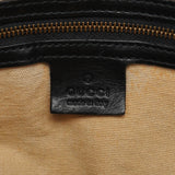 Gucci 2003 Black Leather Bamboo Tote Bag