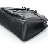 Gucci 2003 Black Leather Bamboo Tote Bag
