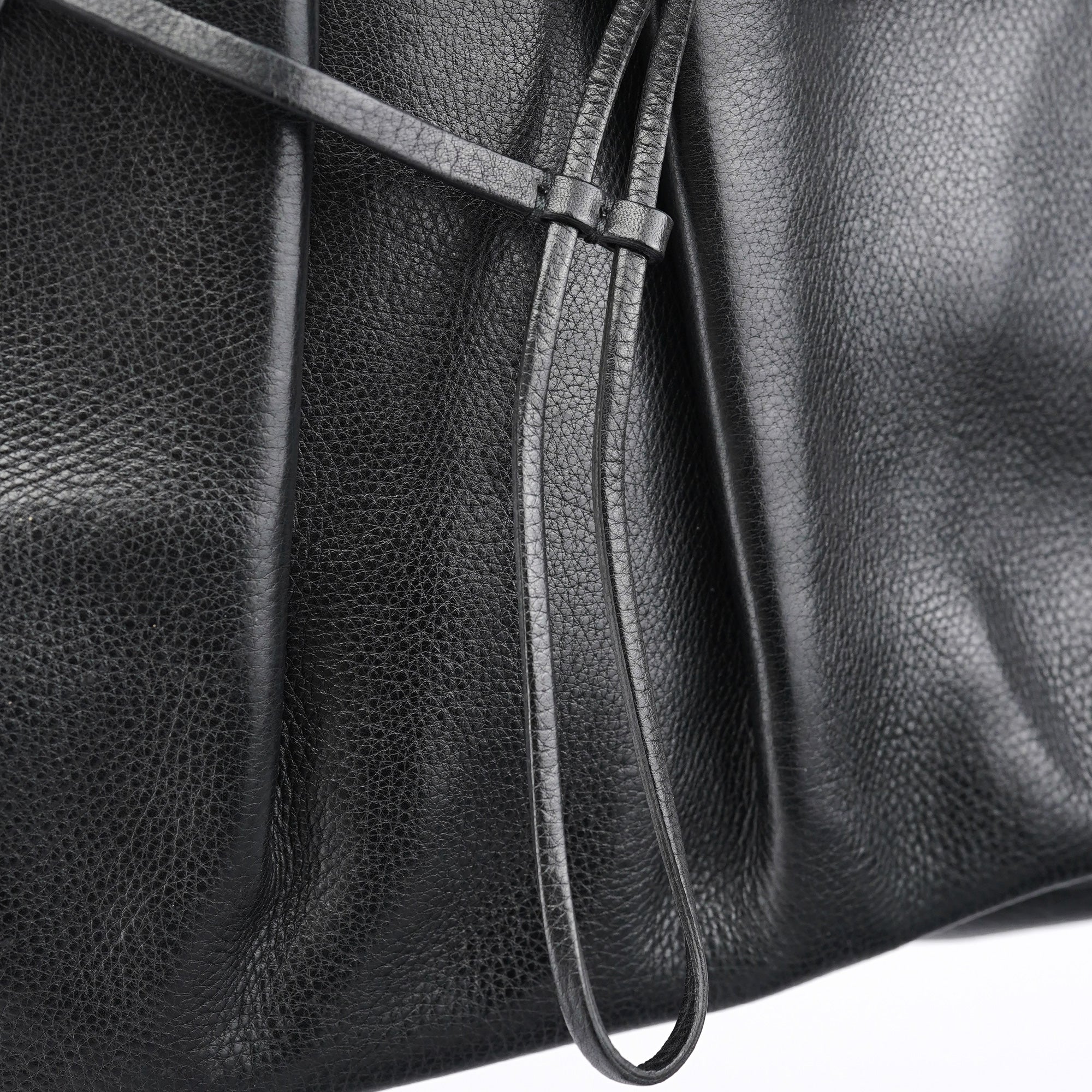 Gucci 2003 Black Leather Bamboo Tote Bag