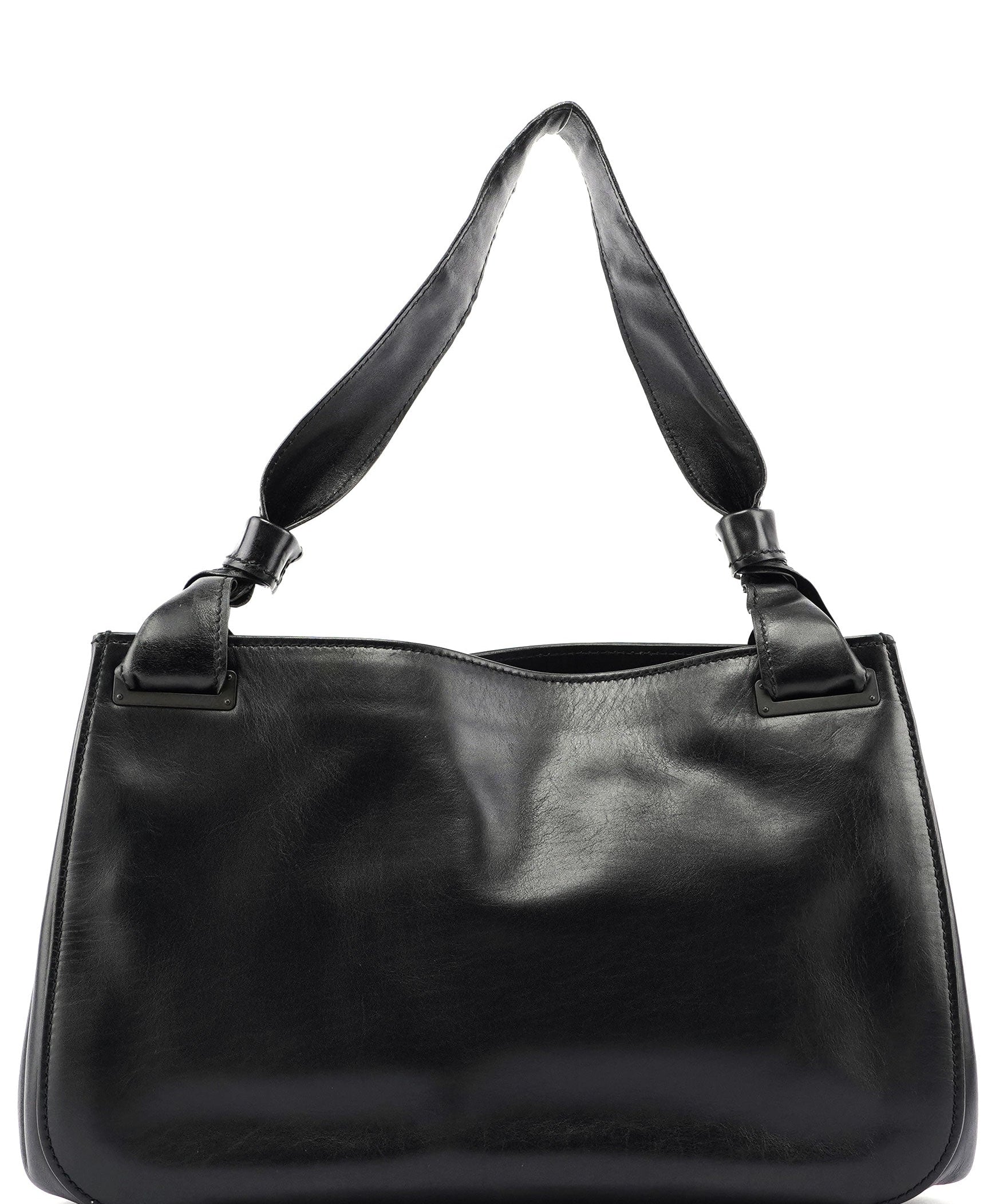Gucci 2003 Black Leather Large Shoulder Bag