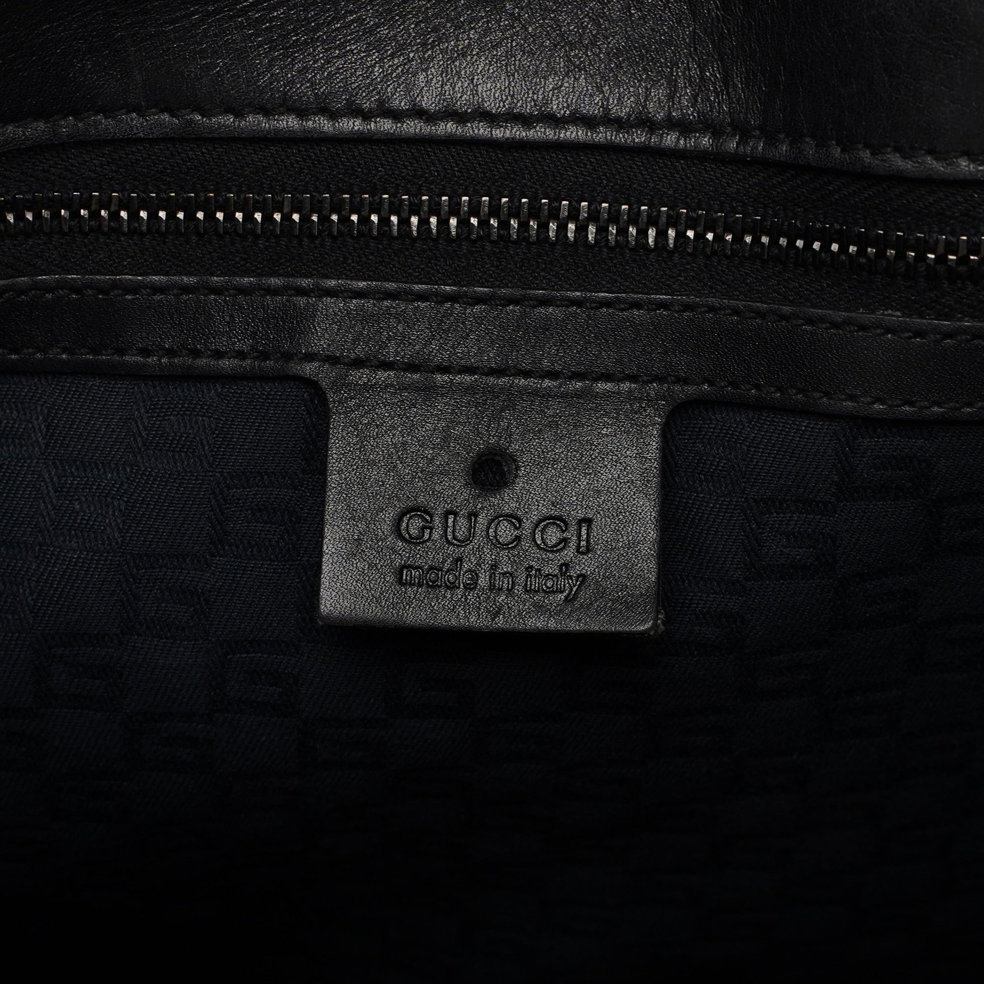 Gucci 2003 Black Leather Large Shoulder Bag