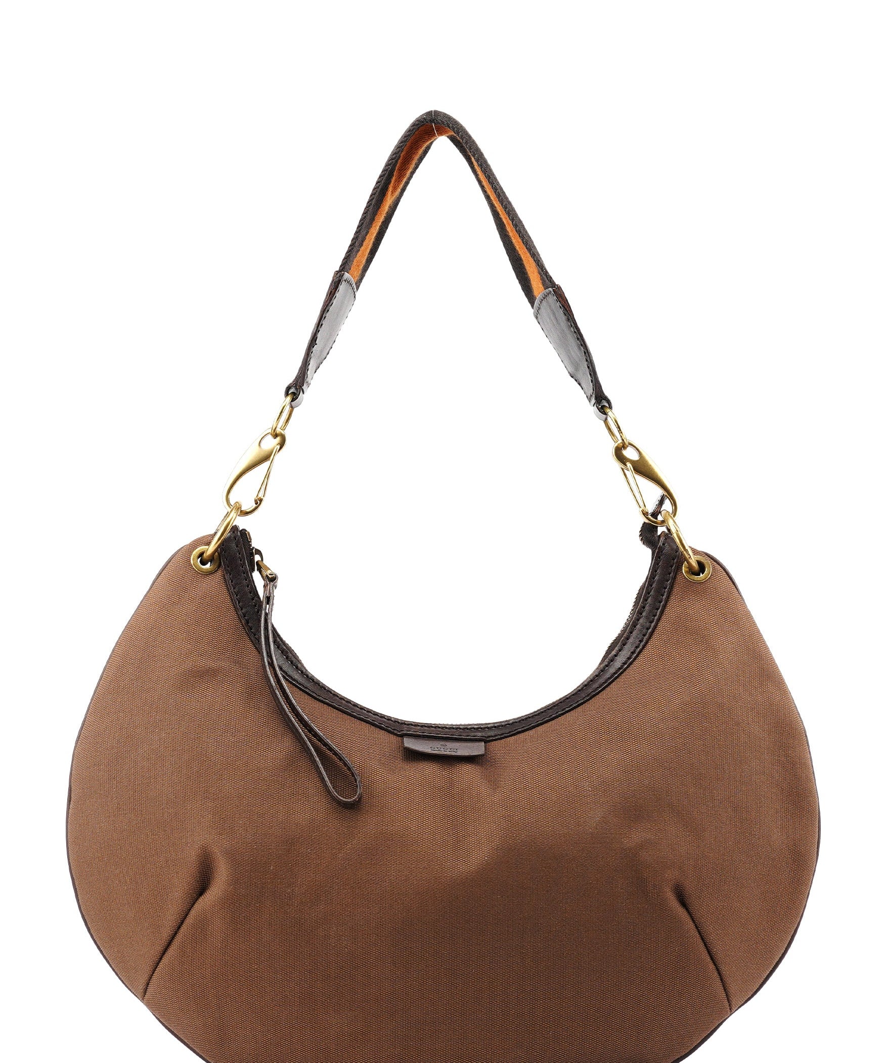 Gucci 2003 Brown Canvas Hobo Shoulder Bag