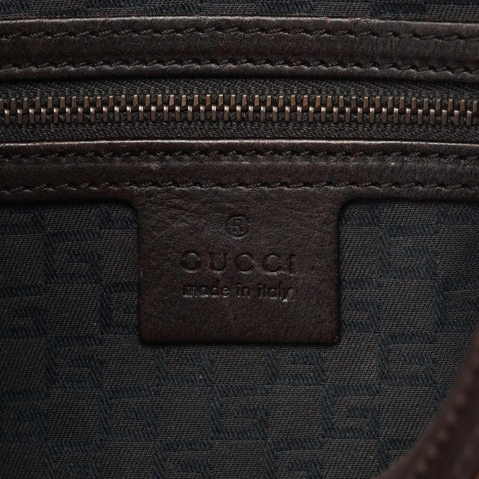 Gucci 2003 Brown Canvas Hobo Shoulder Bag