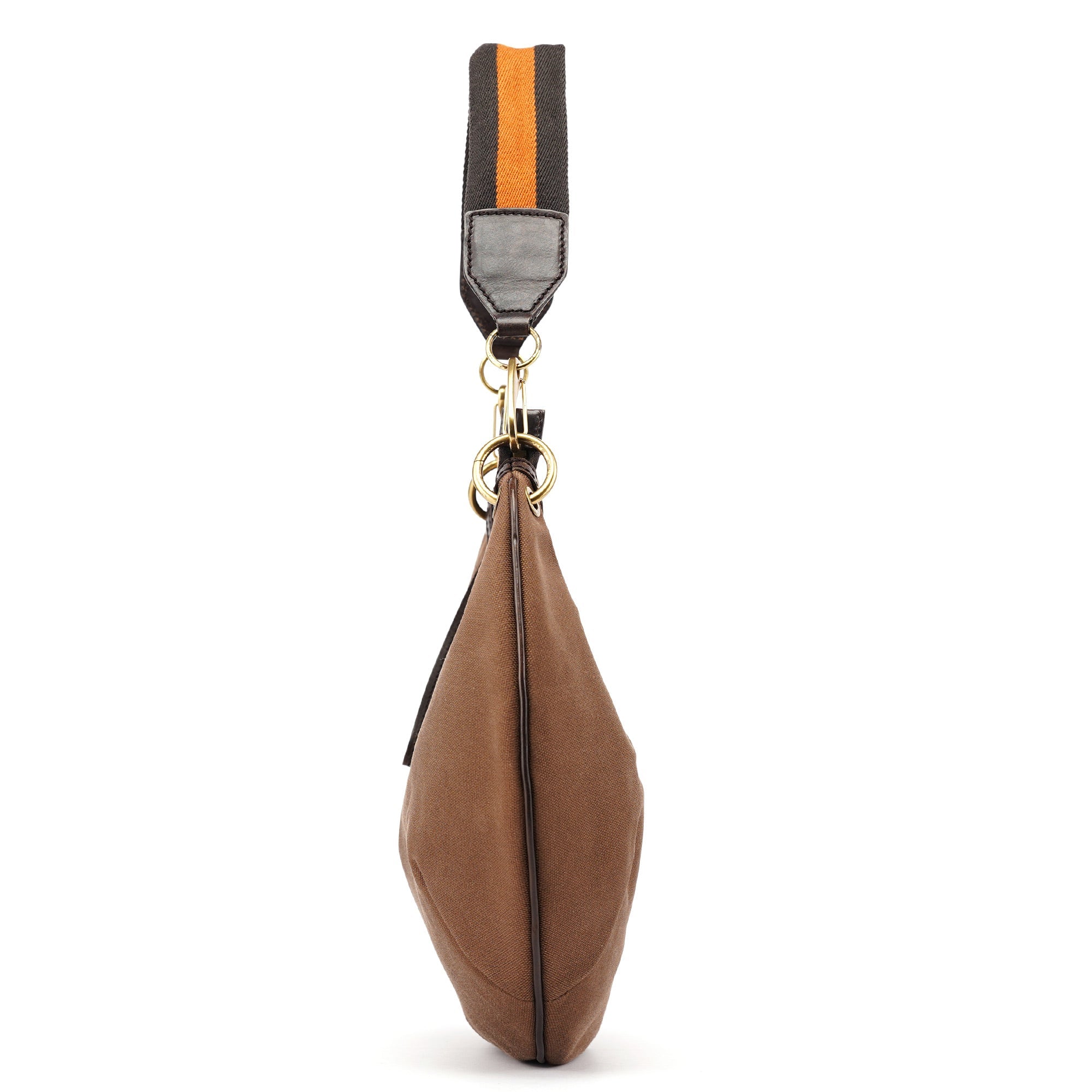 Gucci 2003 Brown Canvas Hobo Shoulder Bag