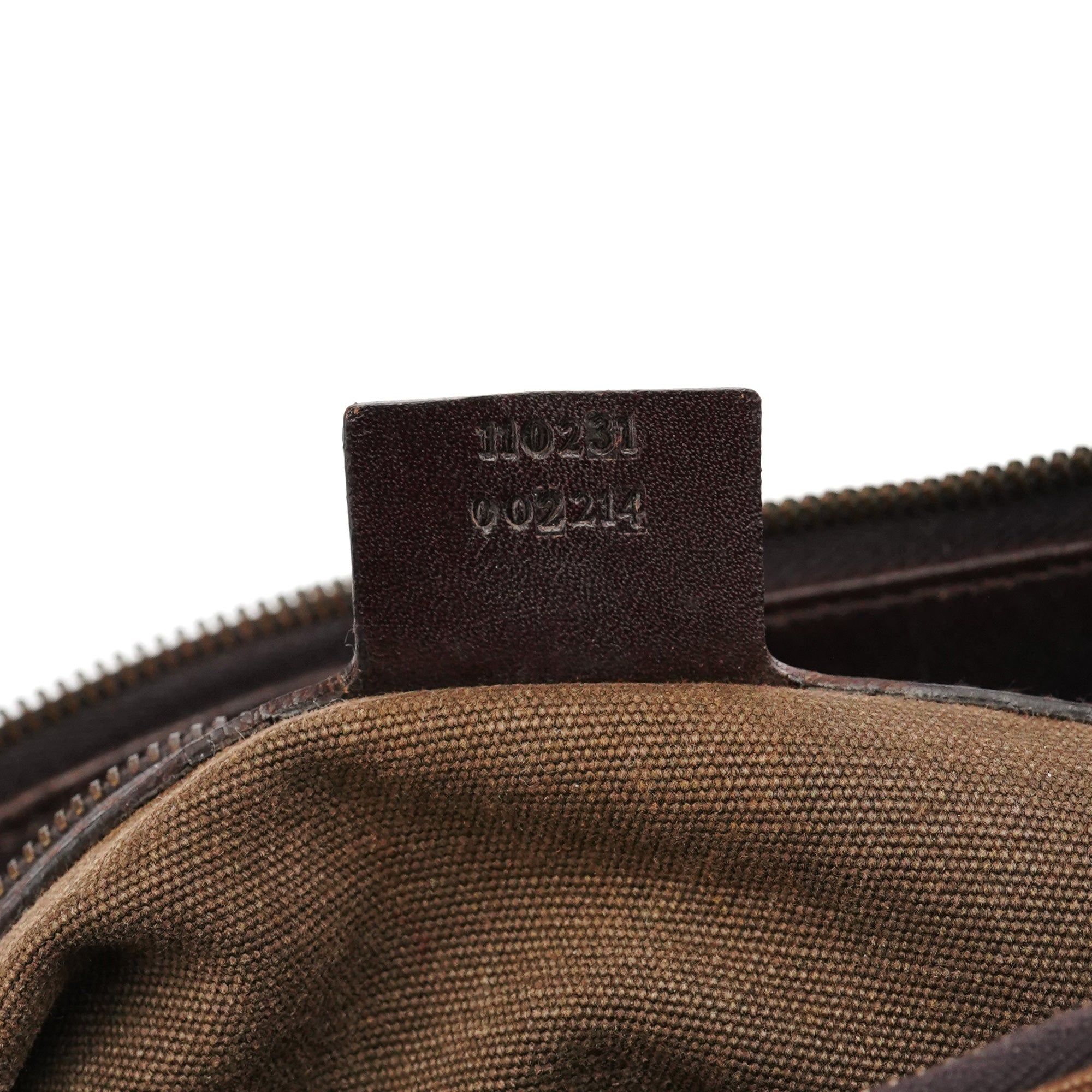 Gucci 2003 Schultertasche aus braunem Canvas mit Lederbesatz