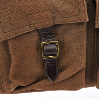 Gucci 2003 Brown Canvas Leather Shoulder Bag