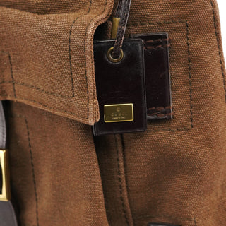 Gucci 2003 Brown Canvas Leather Shoulder Bag