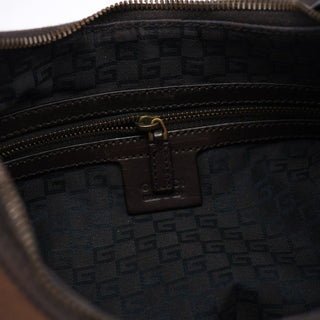 Gucci 2003 Brown Canvas Round Shoulder Bag
