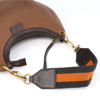 Gucci 2003 Brown Canvas Round Shoulder Bag