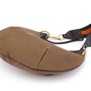 Gucci 2003 Brown Canvas Round Shoulder Bag