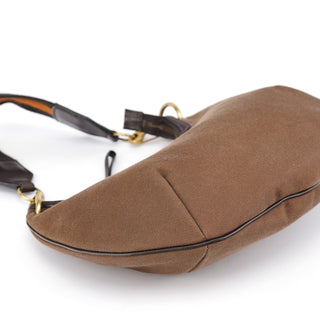 Gucci 2003 Brown Canvas Round Shoulder Bag